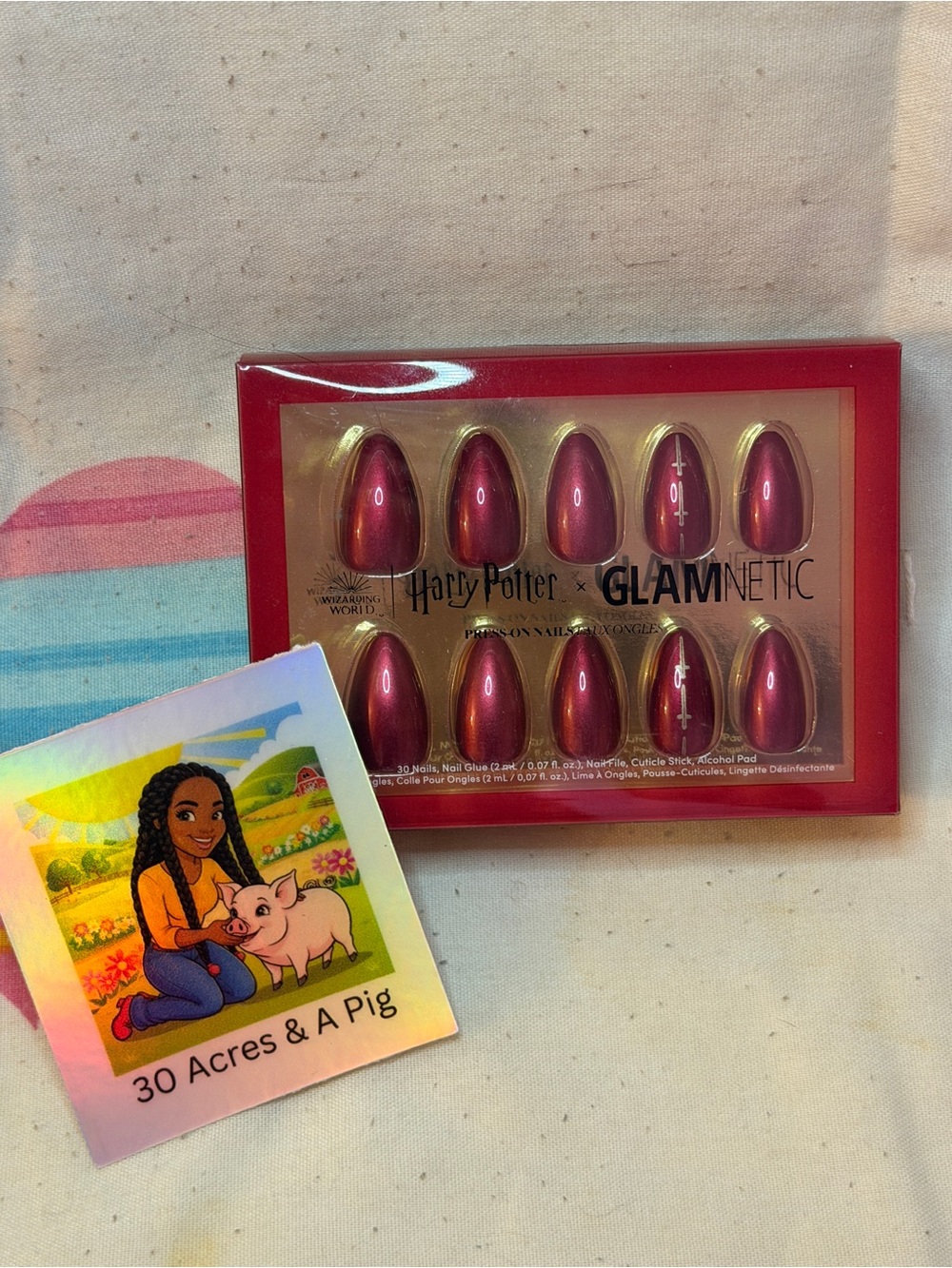 Harry Potter x GLAMNETIC Metallic Rose Press-On Nails